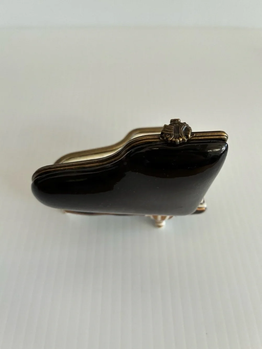 Vintage Black Piano Small Trinket Box Collectible Contemporary Classic Retro